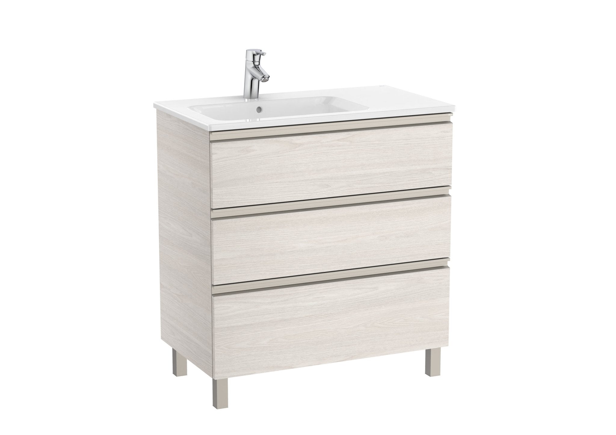 Roca - Mueble base The Gap Unik de tres cajones y lavabo - BricoandPool