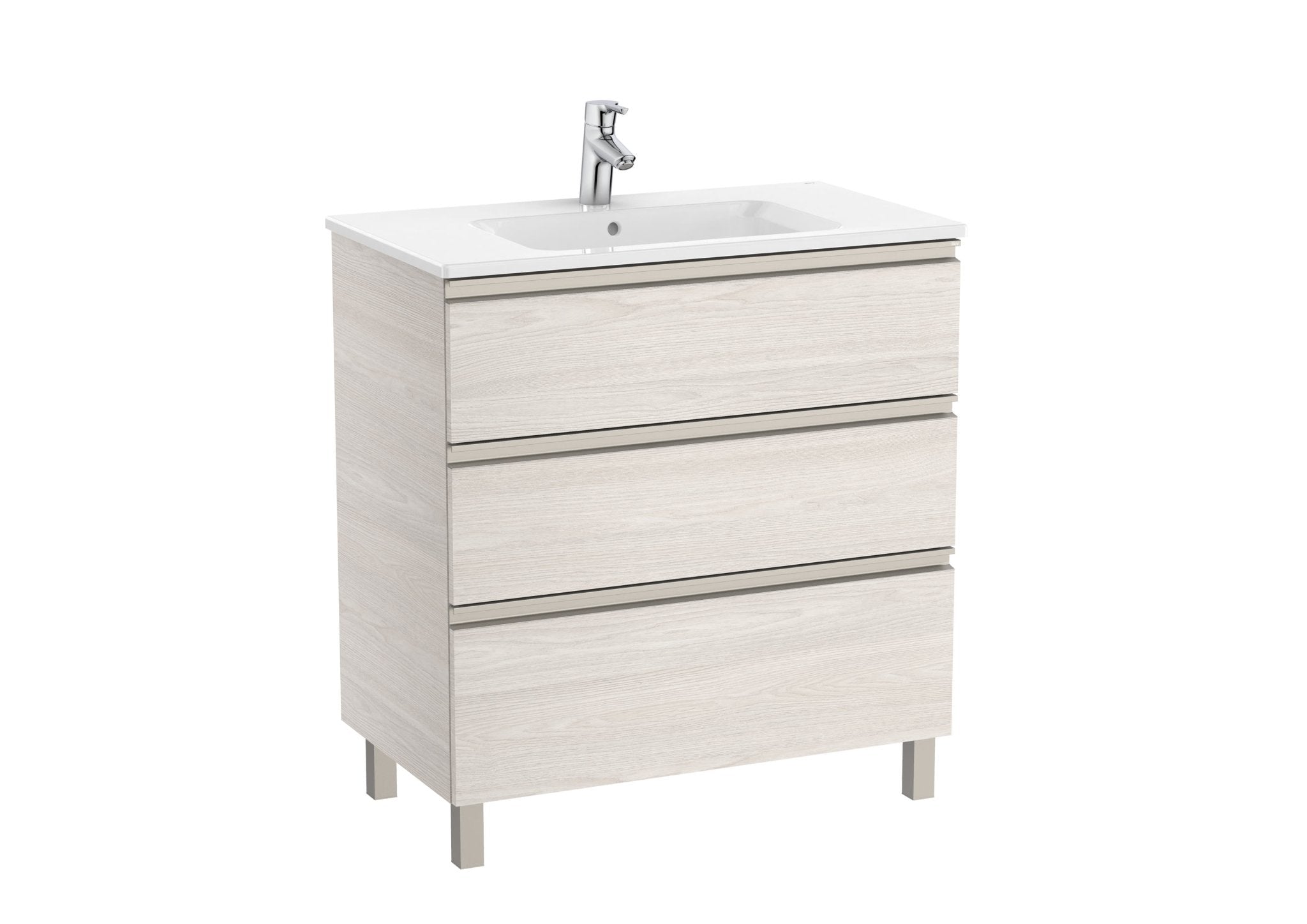 Roca - Mueble base The Gap Unik de tres cajones y lavabo - BricoandPool