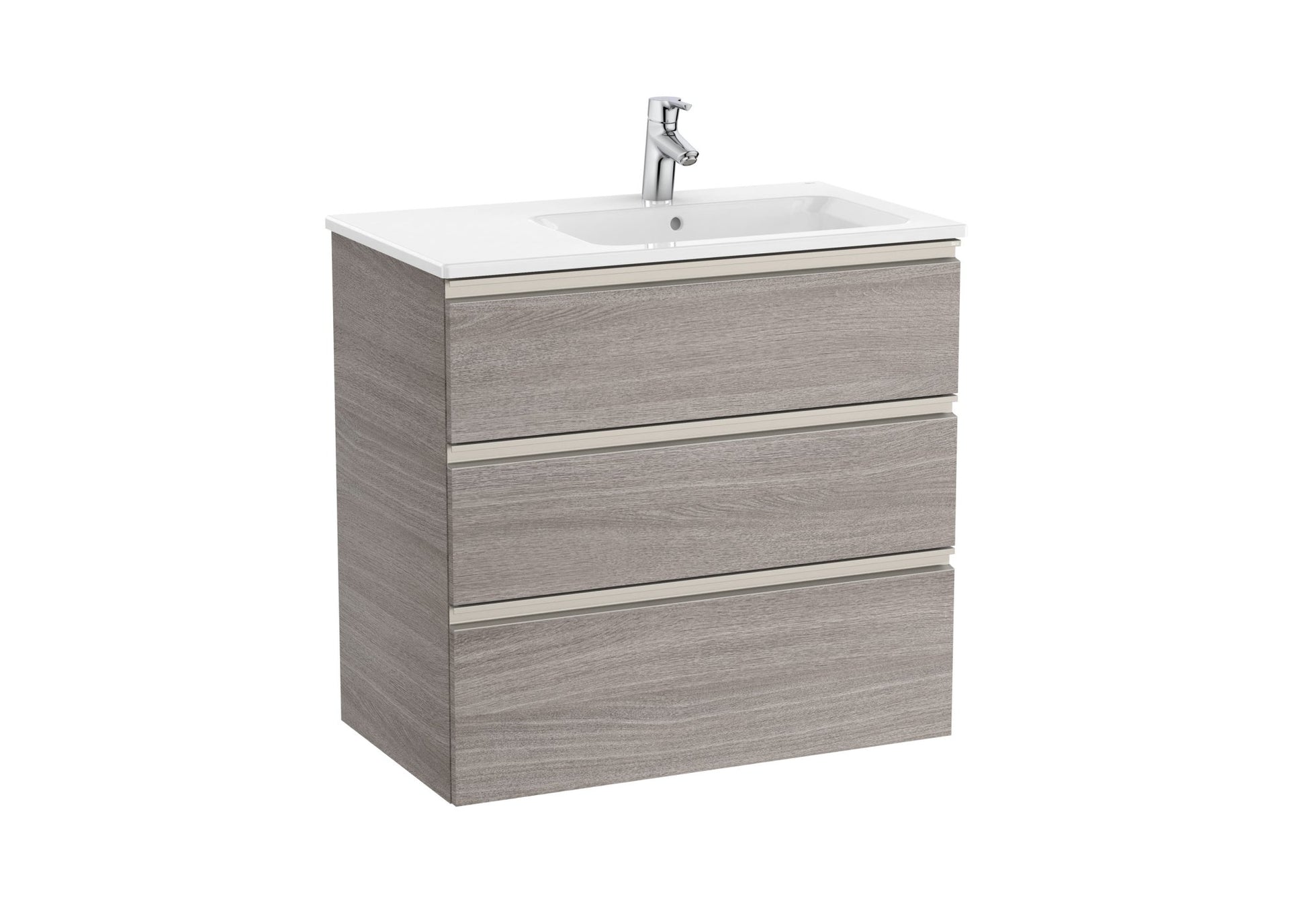 Roca - Mueble base The Gap Unik de tres cajones y lavabo - BricoandPool