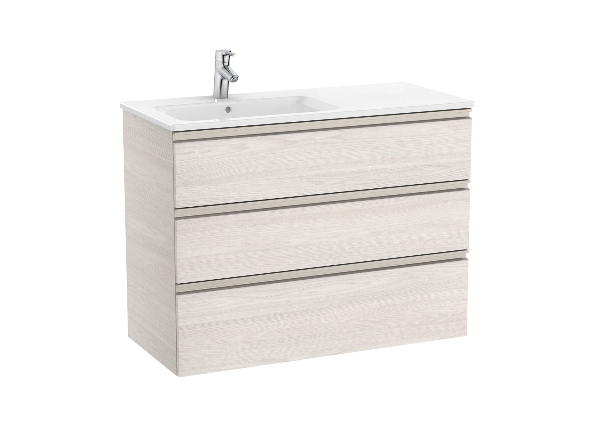 Roca - Mueble base The Gap Unik de tres cajones y lavabo - BricoandPool
