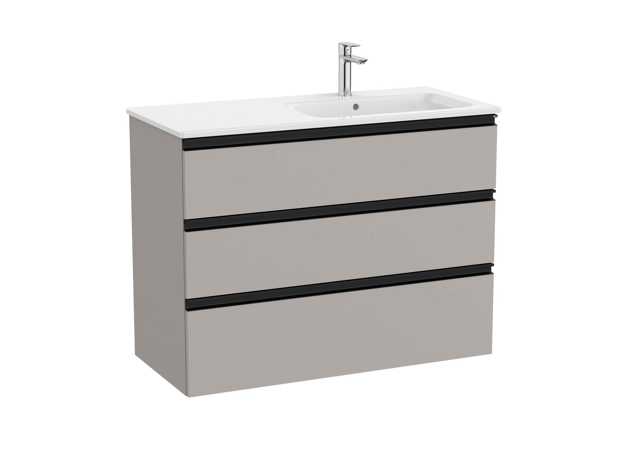 Roca - Mueble base The Gap Unik de tres cajones y lavabo - BricoandPool