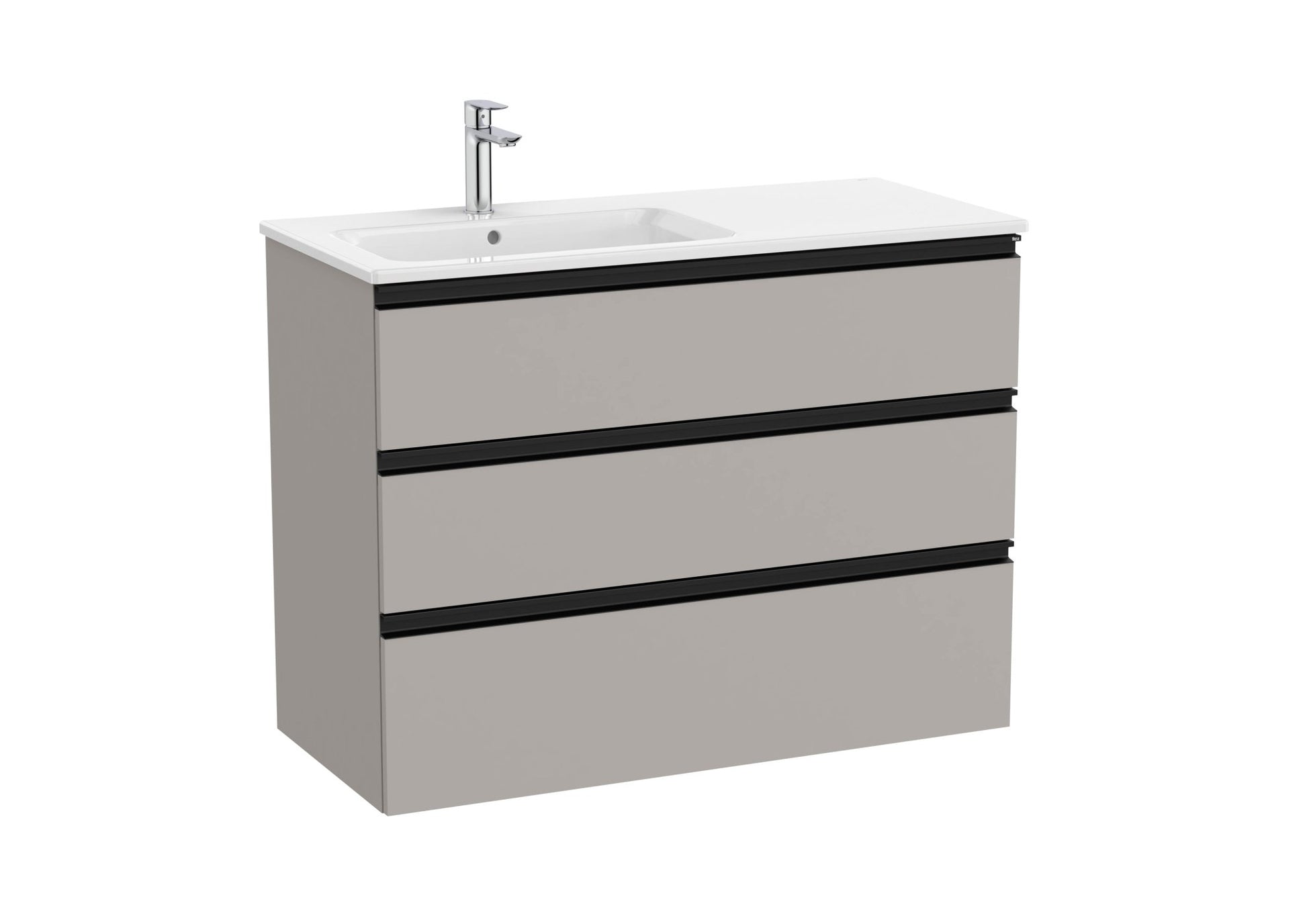 Roca - Mueble base The Gap Unik de tres cajones y lavabo - BricoandPool