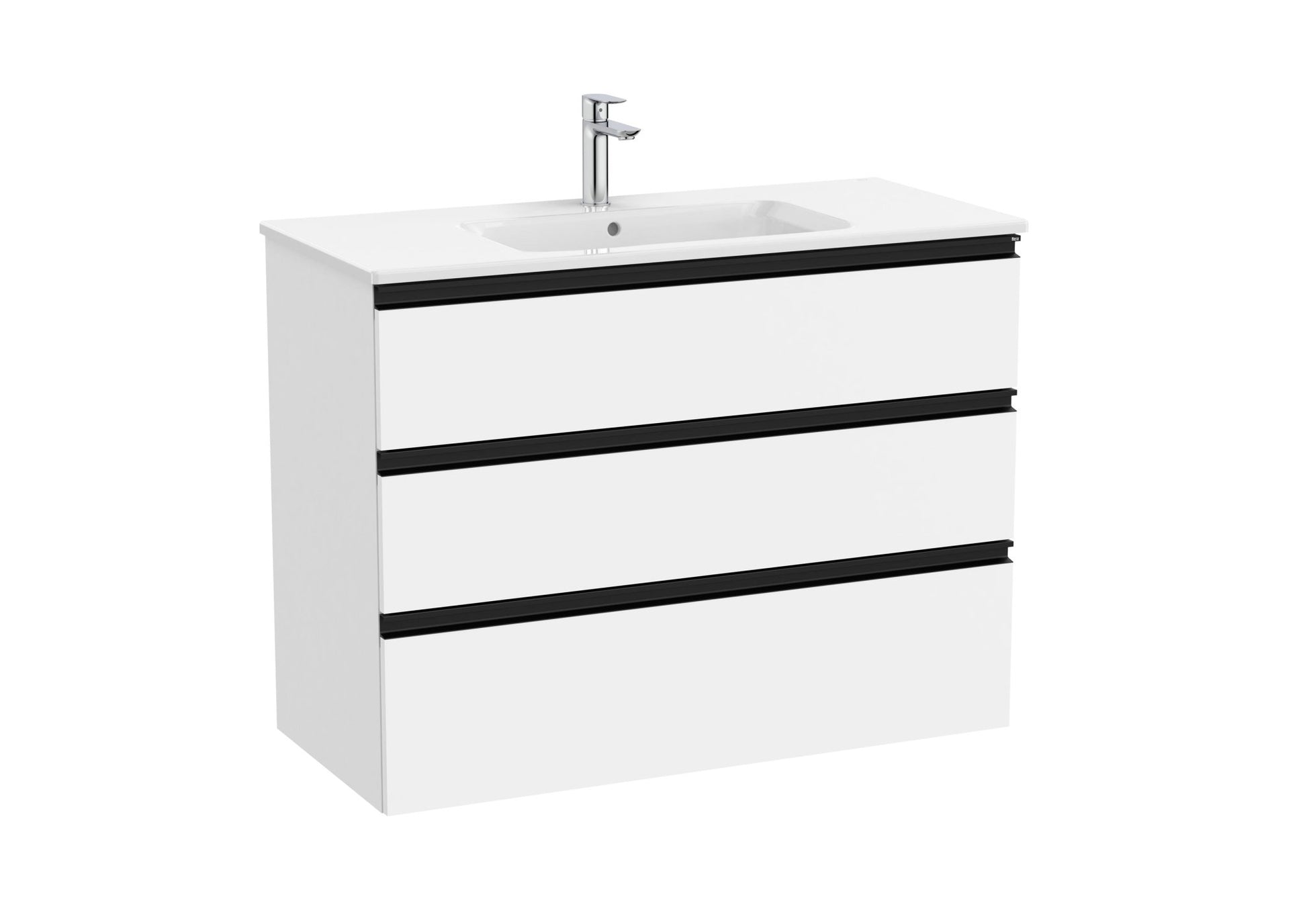 Roca - Mueble base The Gap Unik de tres cajones y lavabo - BricoandPool