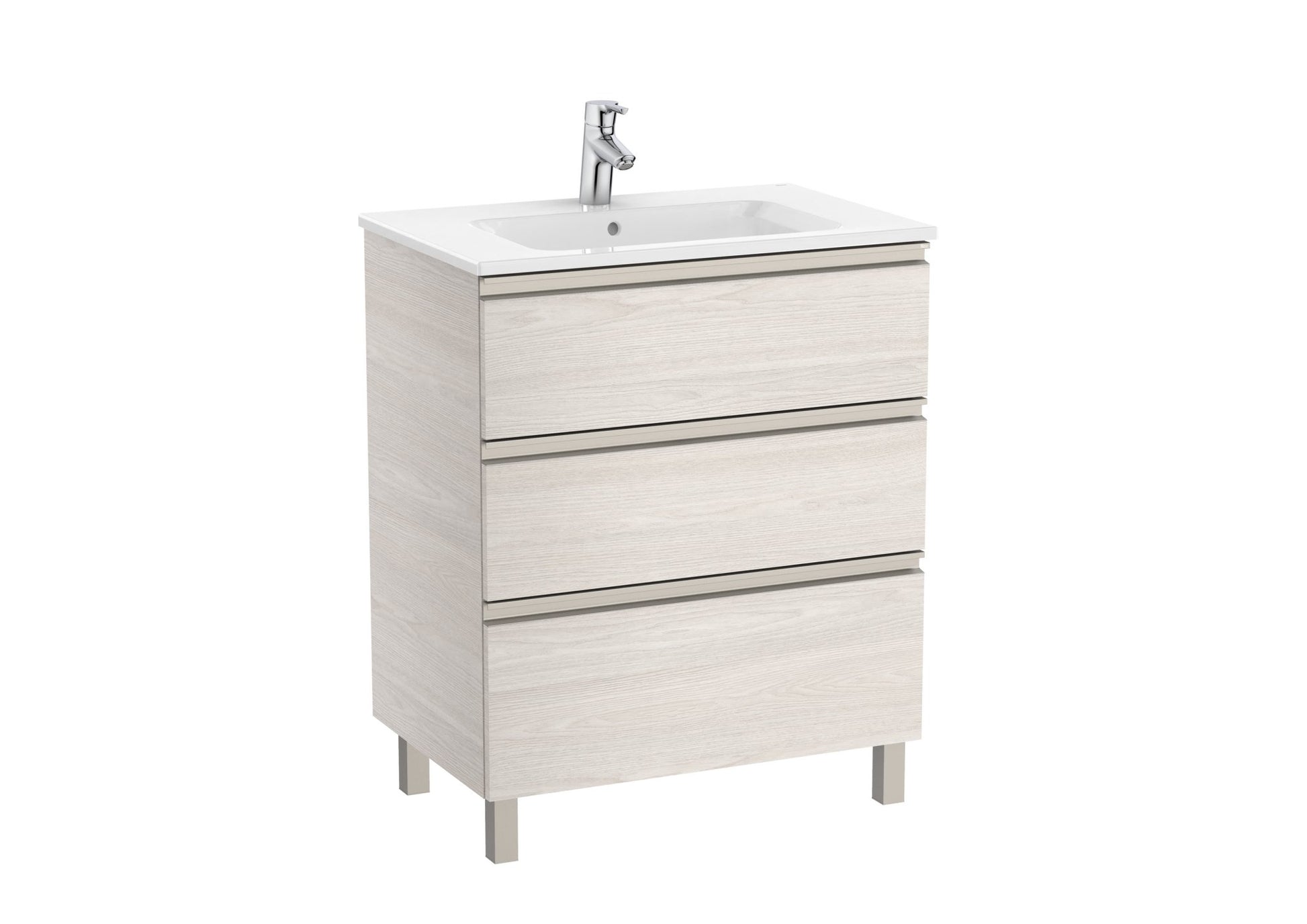 Roca - Mueble base The Gap Unik de tres cajones y lavabo - BricoandPool