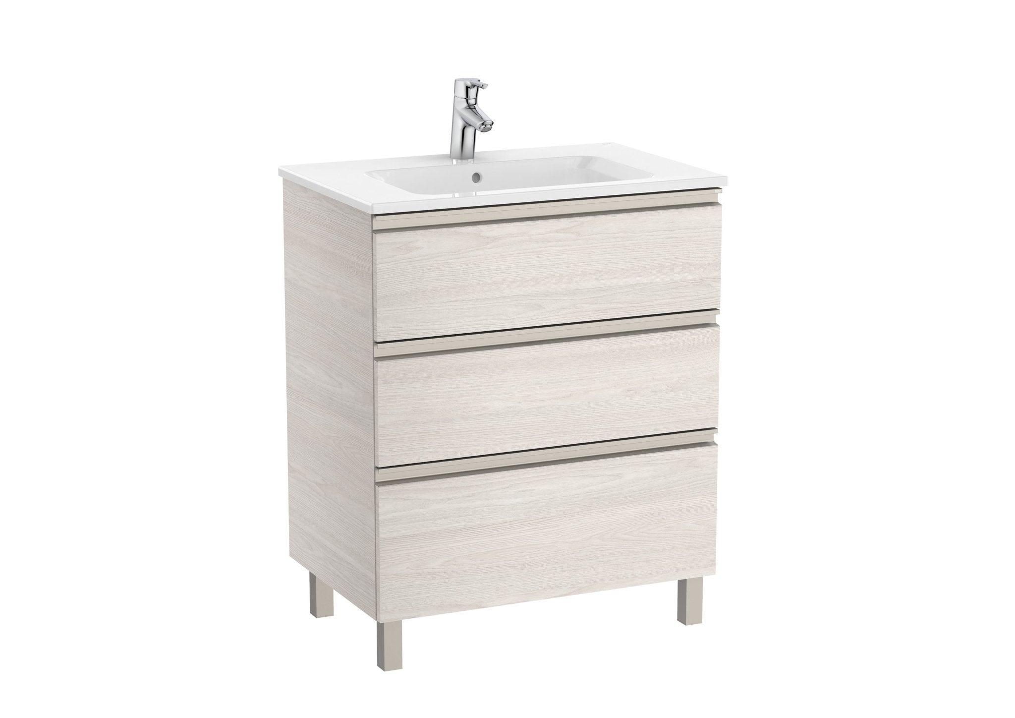 Roca - Mueble base The Gap Unik de tres cajones y lavabo - BricoandPool