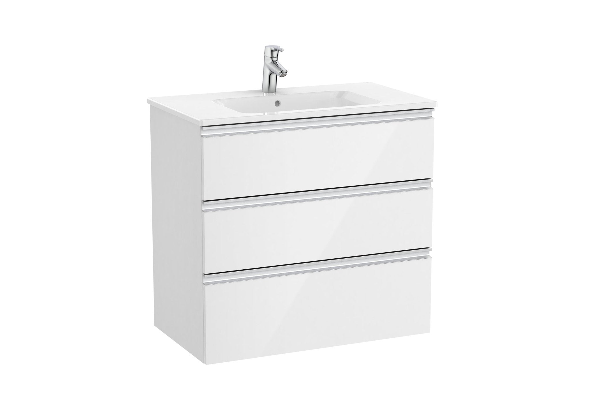 Roca - Mueble base The Gap Unik de tres cajones y lavabo - BricoandPool