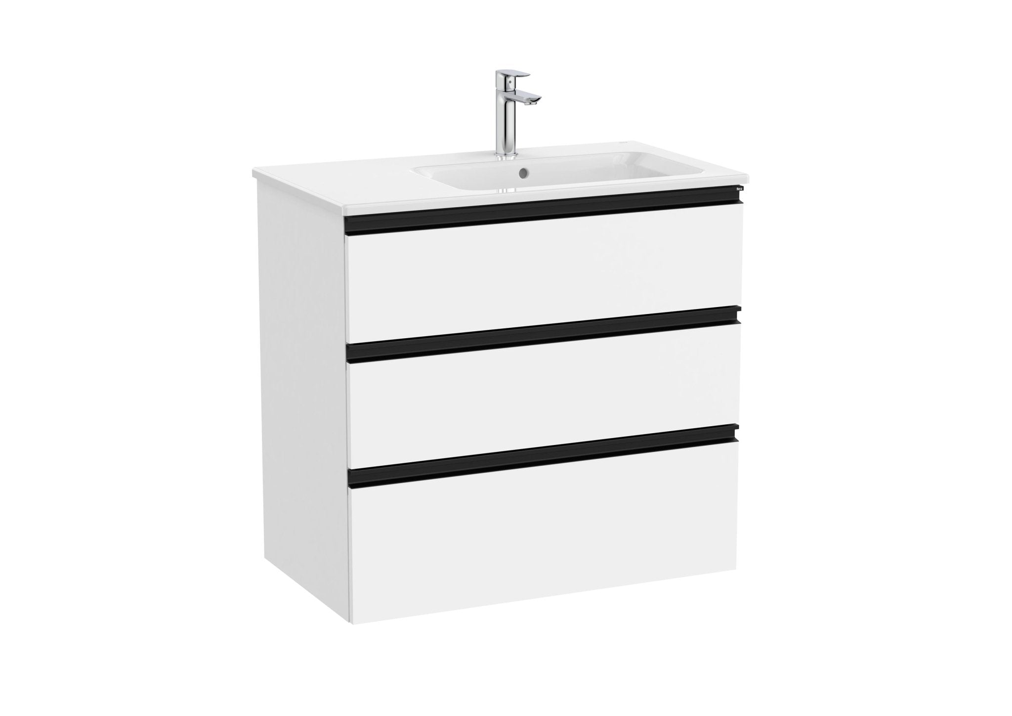 Roca - Mueble base The Gap Unik de tres cajones y lavabo - BricoandPool