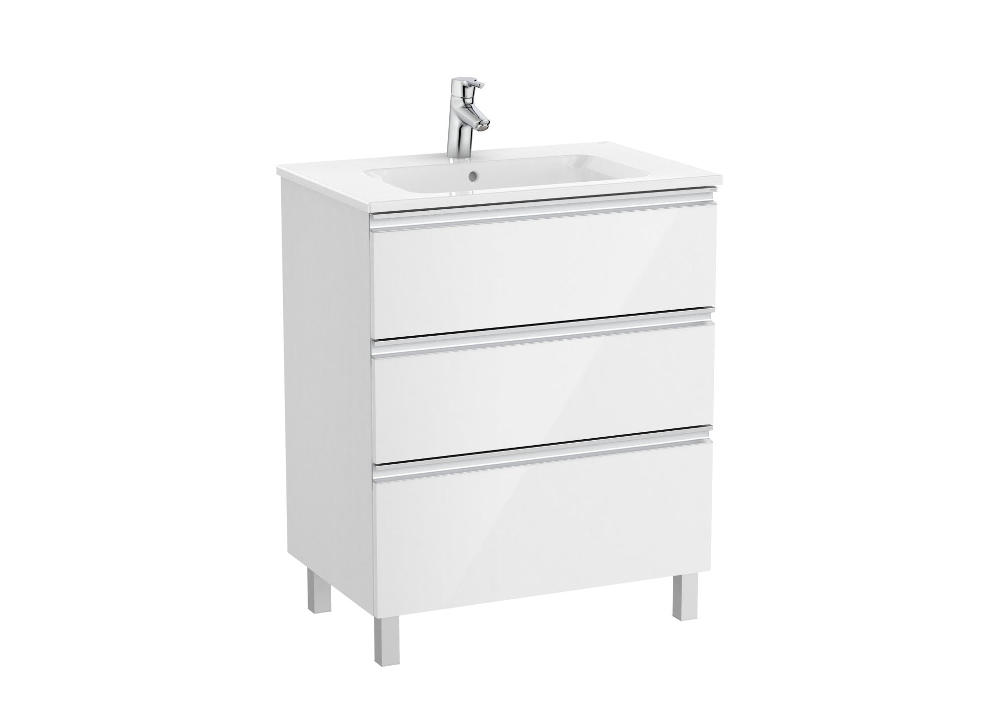 Roca - Mueble base The Gap Unik de tres cajones y lavabo - BricoandPool