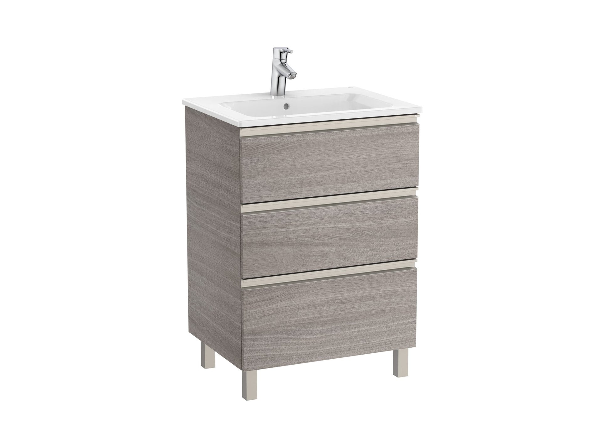 Roca - Mueble base The Gap Unik de tres cajones y lavabo - BricoandPool
