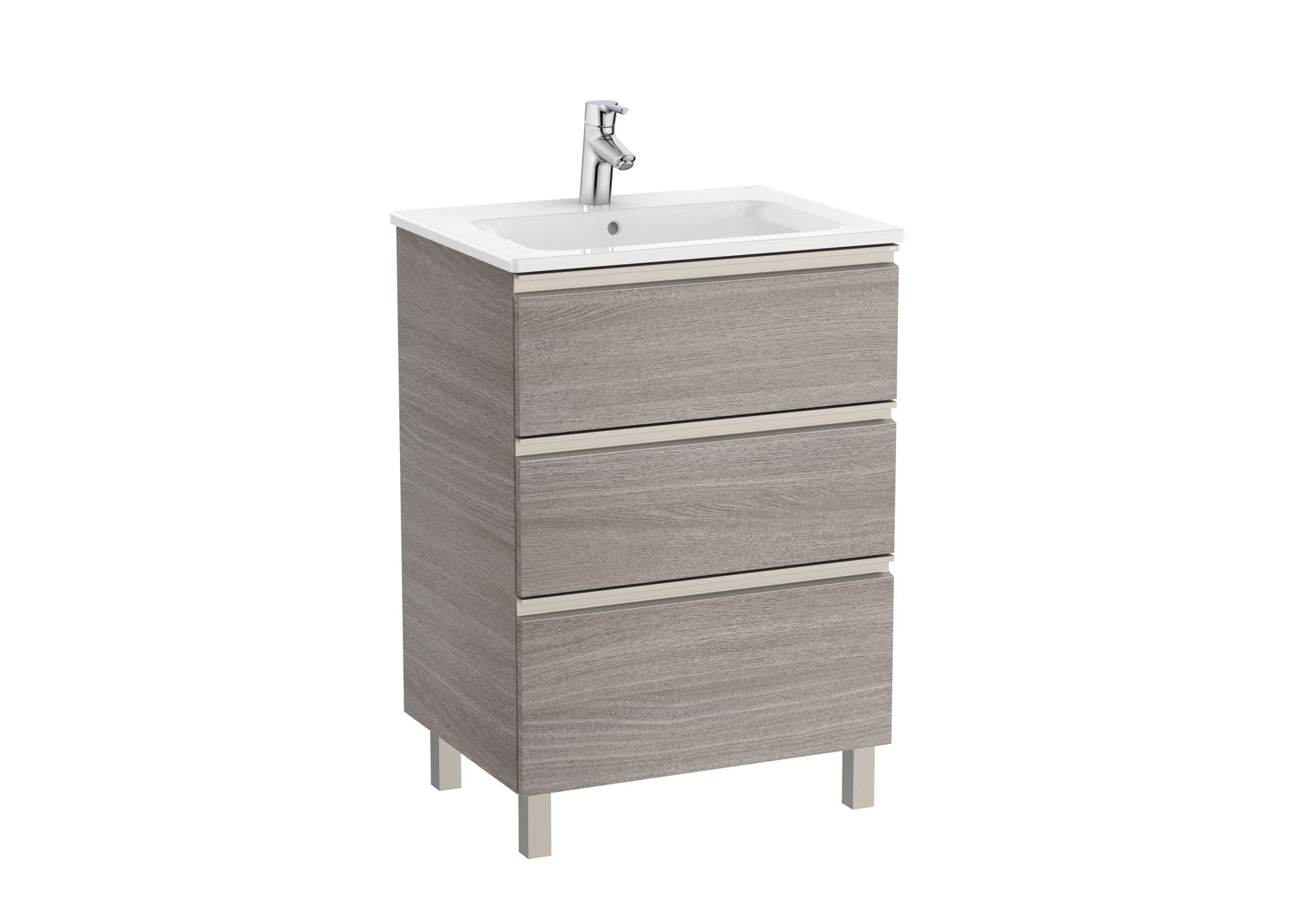 Roca - Mueble base The Gap Unik de tres cajones y lavabo - BricoandPool