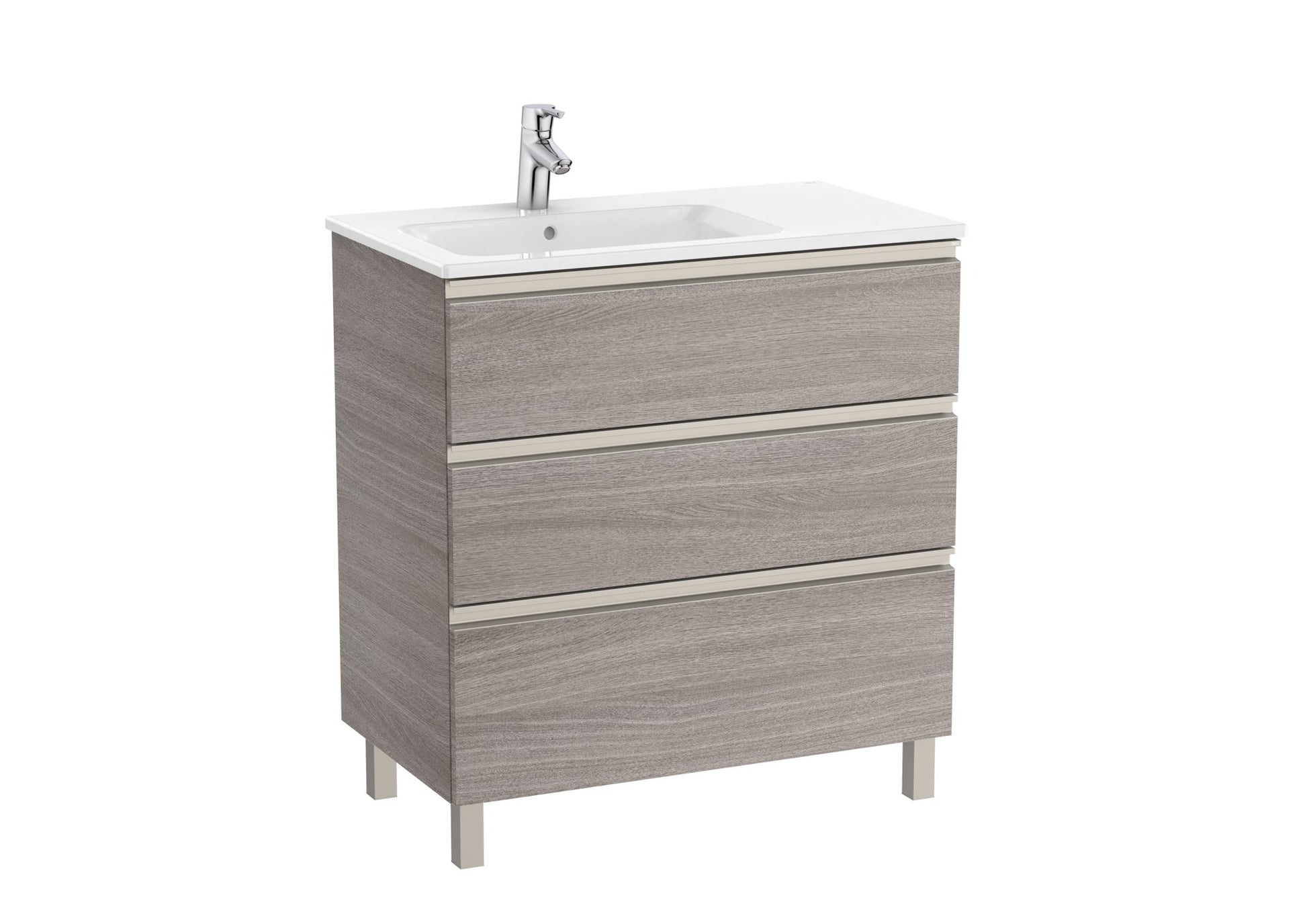 Roca - Mueble base The Gap Unik de tres cajones y lavabo - BricoandPool
