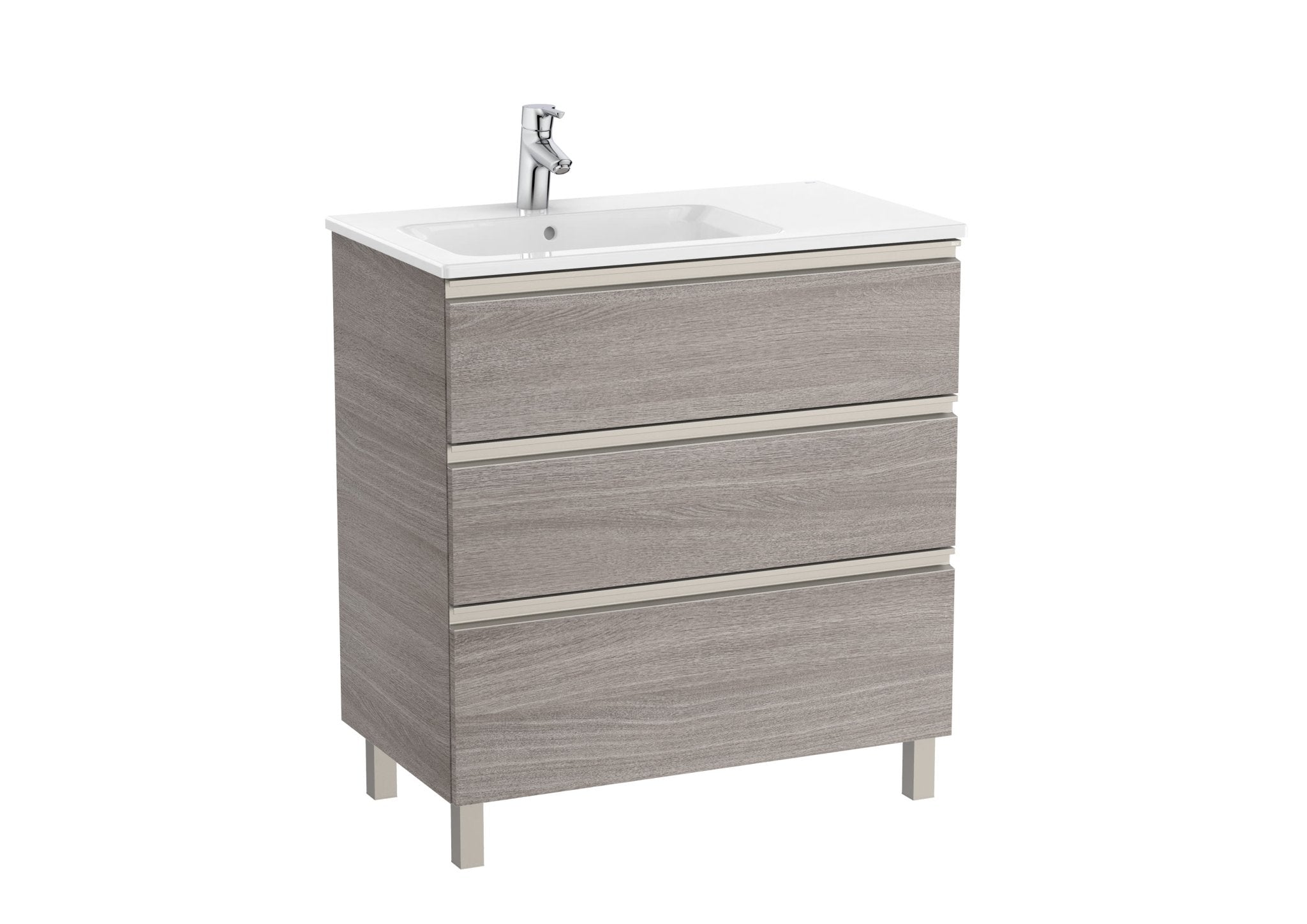 Roca - Mueble base The Gap Unik de tres cajones y lavabo - BricoandPool