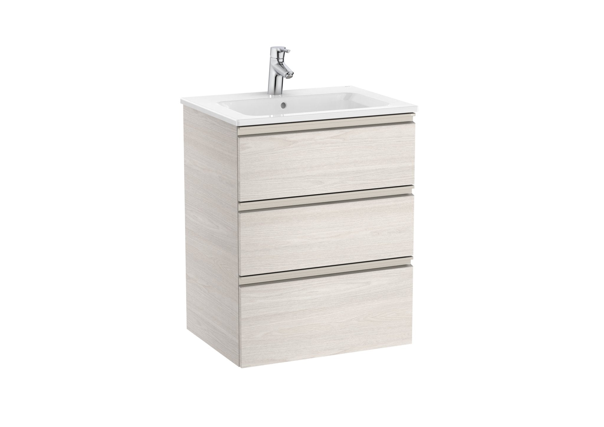 Roca - Mueble base The Gap Unik de tres cajones y lavabo - BricoandPool
