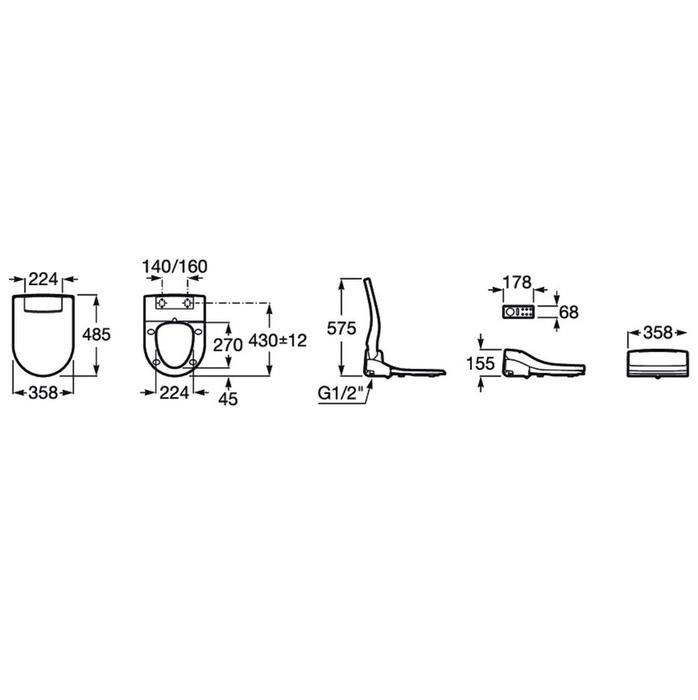 Roca - Multiclean Asiento (Premium Round) A804006001 - BricoandPool