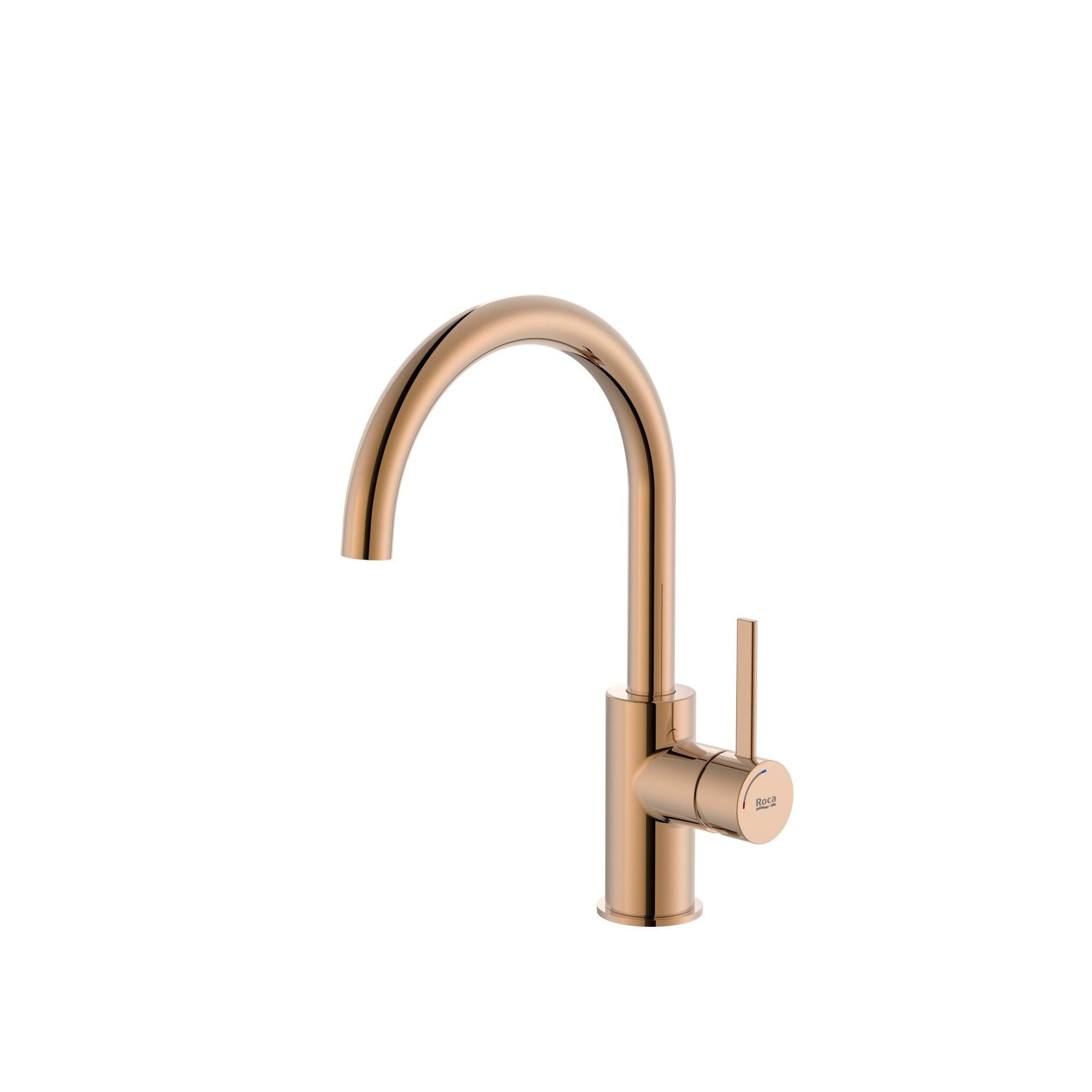 Roca - Ona grifería monomando de lavabo oro rosado A5A4A9ERG0 - BricoandPool