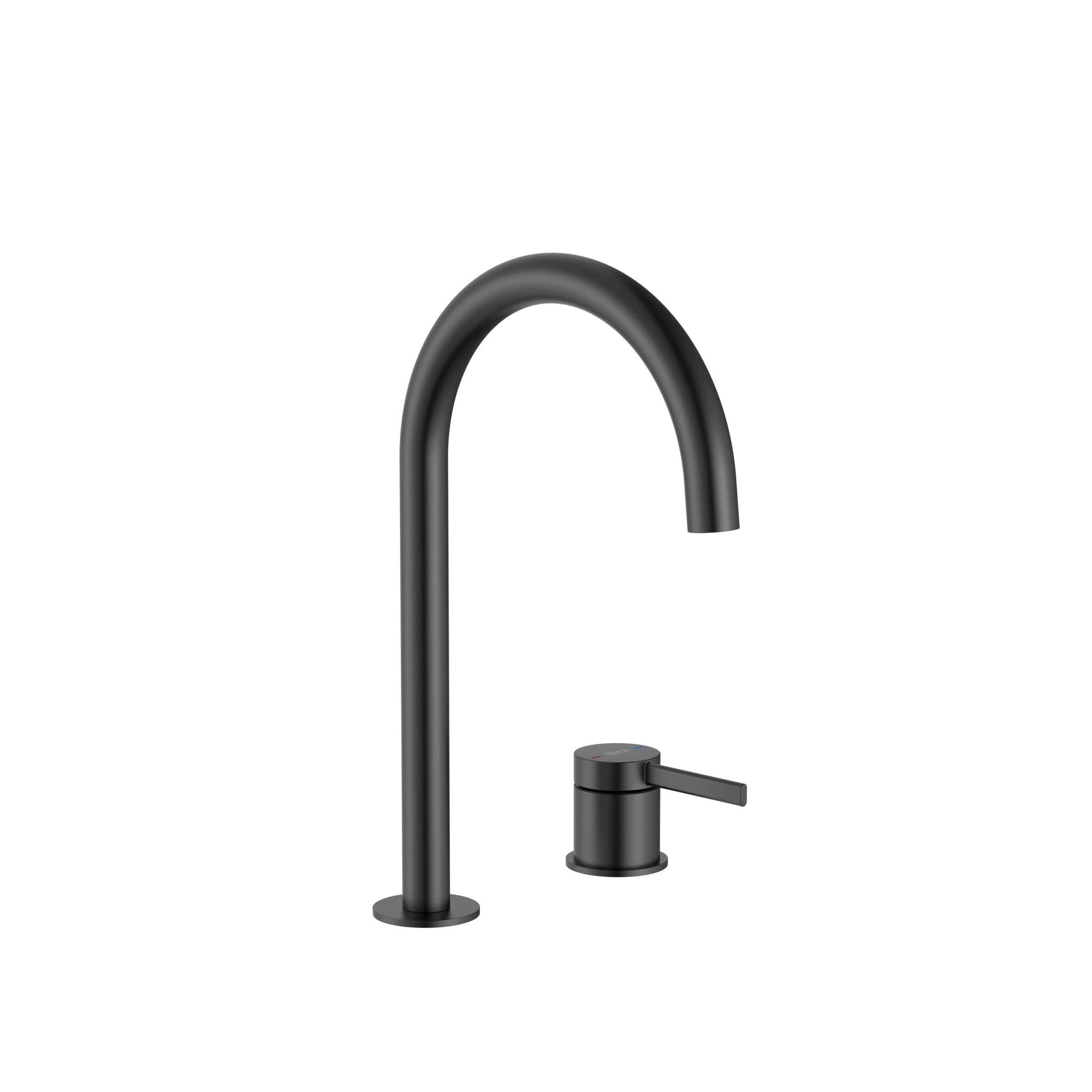 Roca - Ona grifo monomando de lavabo negro mate A5A389ENB0 - BricoandPool
