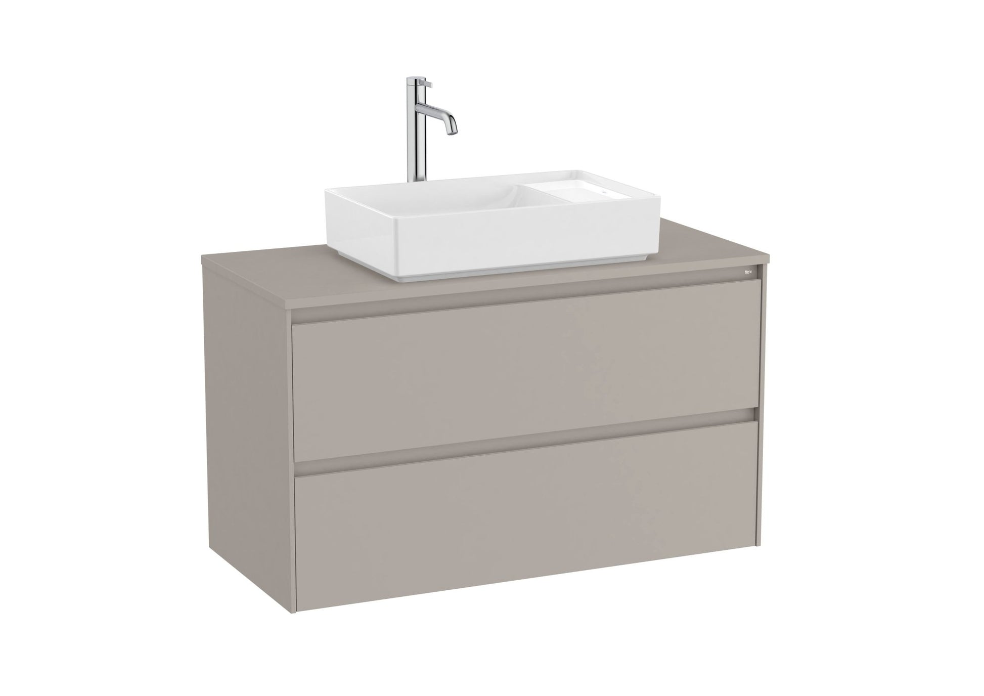 Roca - Ona Mueble base de dos cajones para lavabo de sobre encimera - BricoandPool