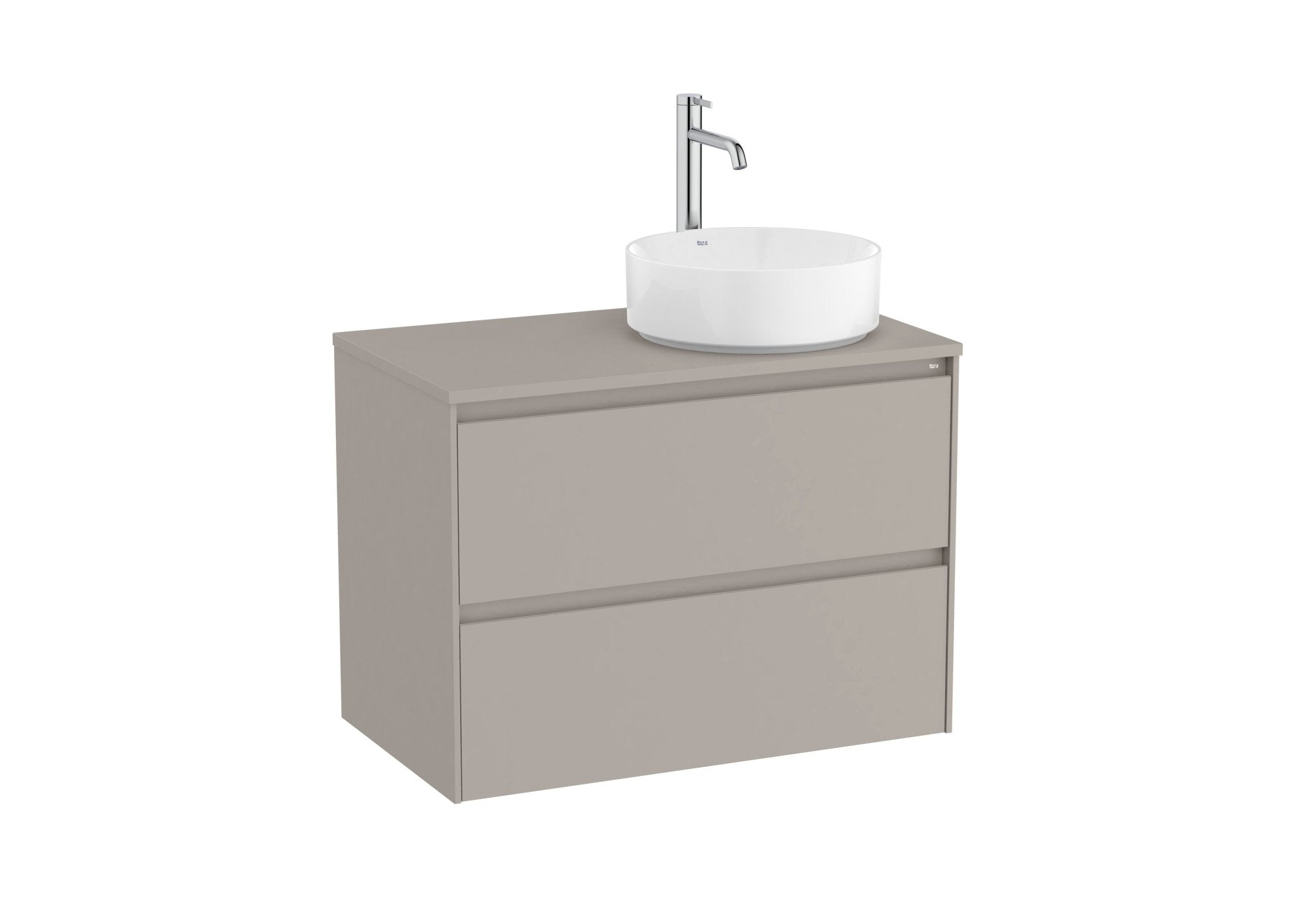 Roca - Ona Mueble base de dos cajones para lavabo de sobre encimera a la derecha - BricoandPool