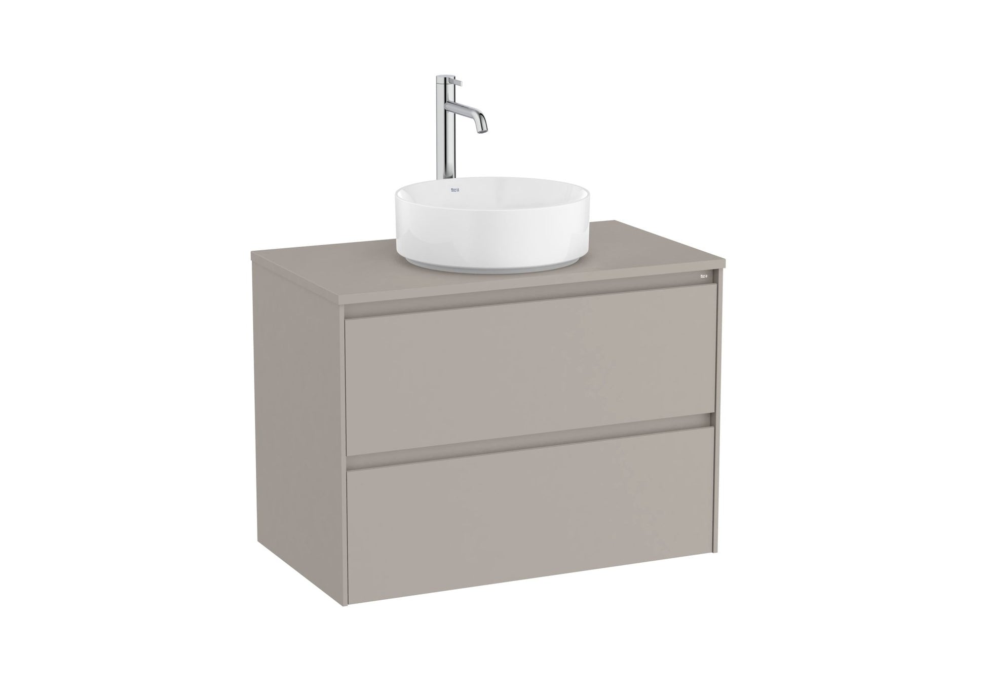 Roca - Ona Mueble base de dos cajones para lavabo de sobre encimera a la derecha - BricoandPool