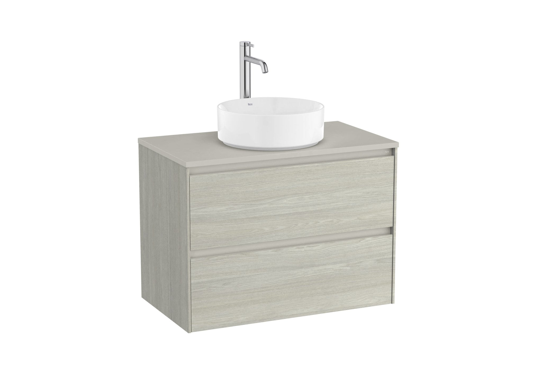 Roca - Ona Mueble base de dos cajones para lavabo de sobre encimera a la derecha - BricoandPool