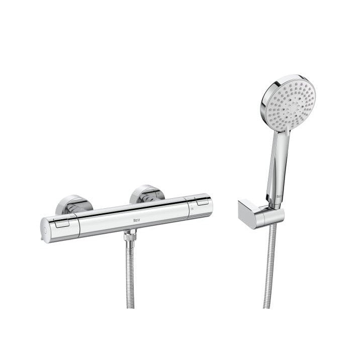 Roca - Pack mezclador termostático ducha T - 500 + set Stella 100/3 A5D2E18C00 - BricoandPool