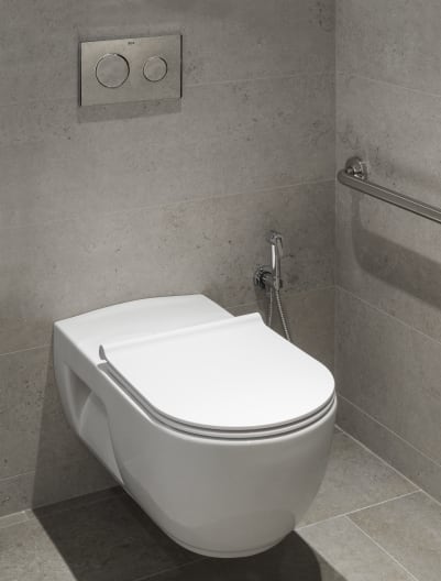 Roca - PL10 DUAL (ONE) - Placa de accionamiento antivandálica de acero inoxidable con descarga dual In - Wall Systems A890189304 - BricoandPool