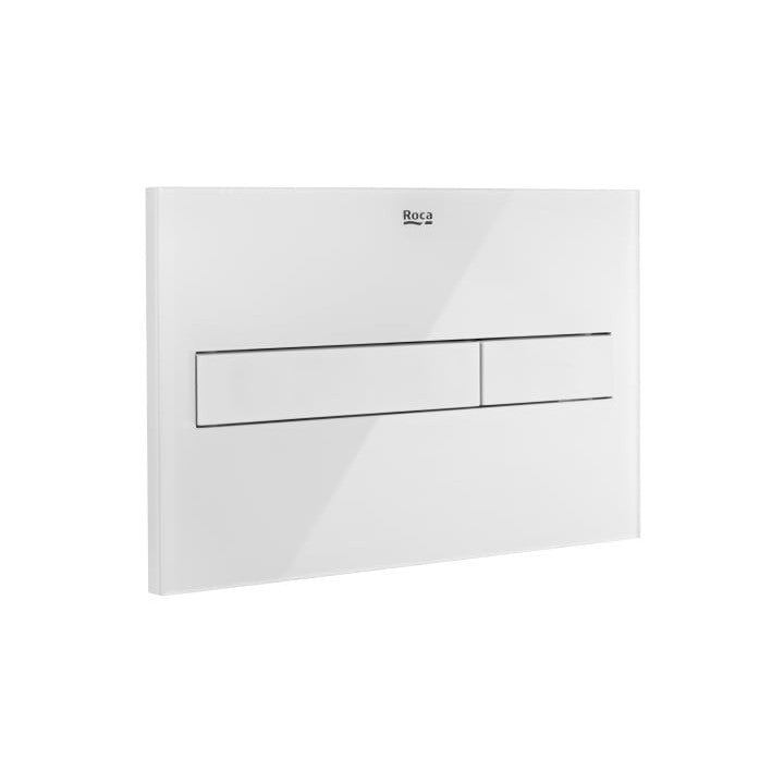 Roca - PL7 DUAL (ONE) - Placa de accionamiento con descarga dual con acabados cristal In - Wall Systems A890188309 - BricoandPool