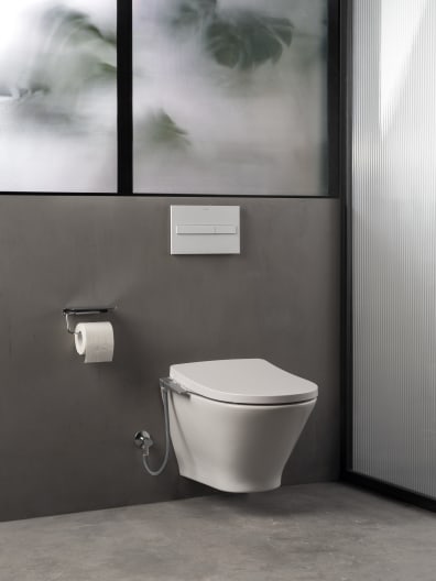 Roca - PL7 DUAL (ONE) - Placa de accionamiento con descarga dual con acabados mate In - Wall Systems A890188207 - BricoandPool