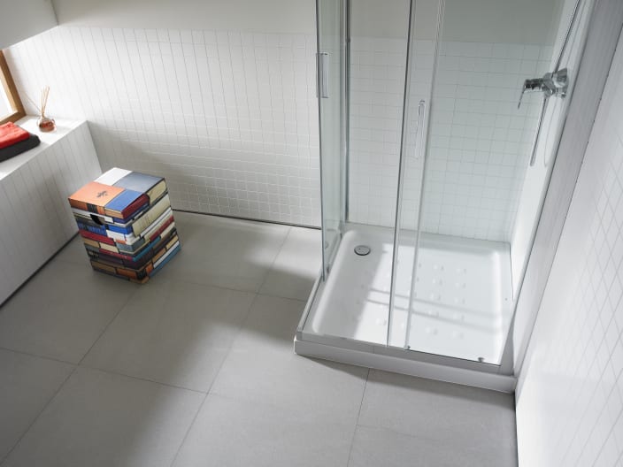 Roca - Plato de ducha Easy acrílico angular con fondo antideslizante - BricoandPool