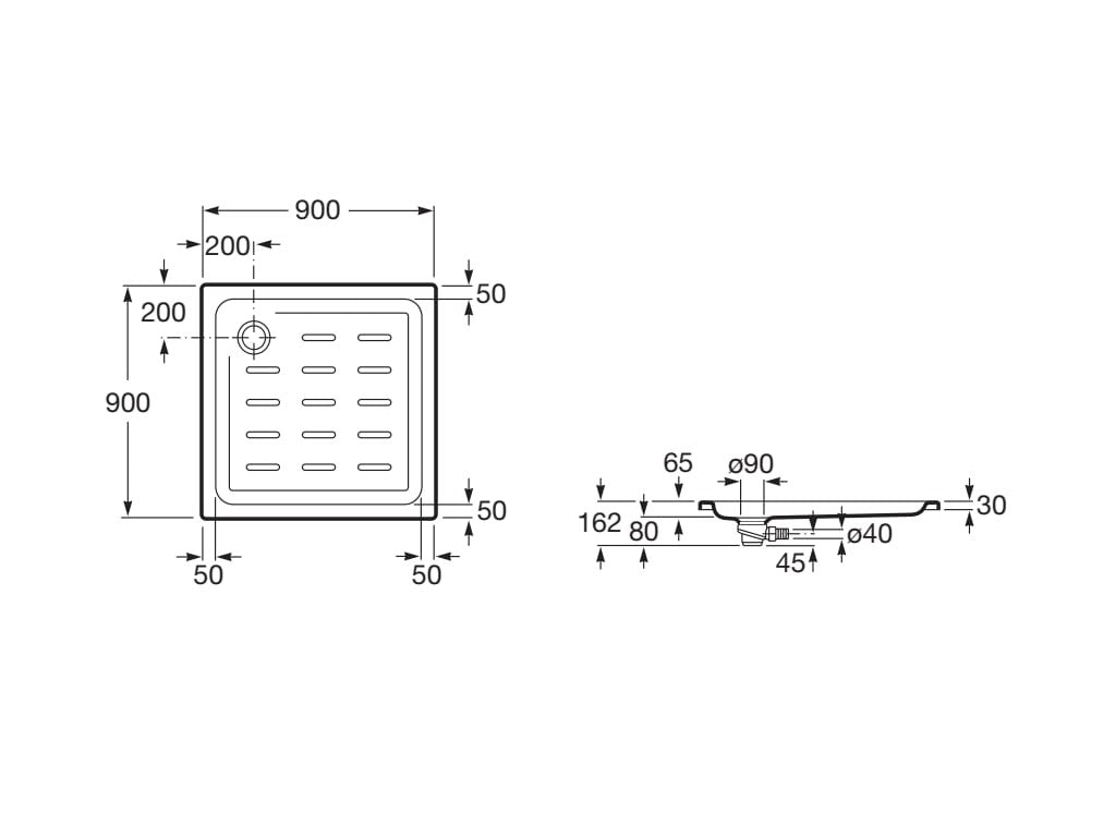 Roca - Plato de ducha Easy acrílico con fondo antideslizante - BricoandPool