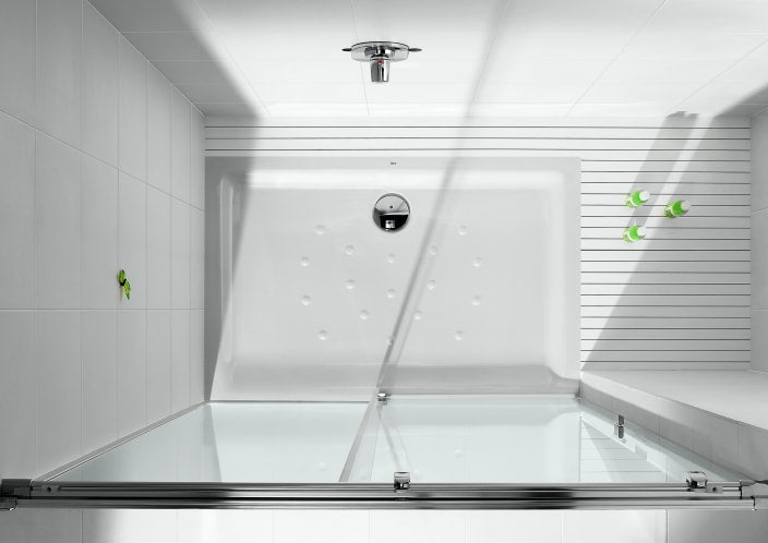 Roca - Plato de ducha Malta de porcelana angular con fondo antideslizante - BricoandPool