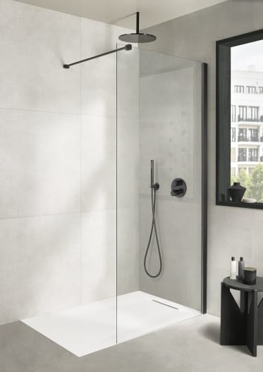 Roca - Plato de ducha Pyros extraplano de STONEX® Perla - BricoandPool