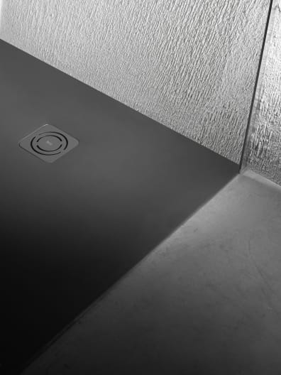 Roca - Plato de ducha Terran extraplano de STONEX® Café - BricoandPool