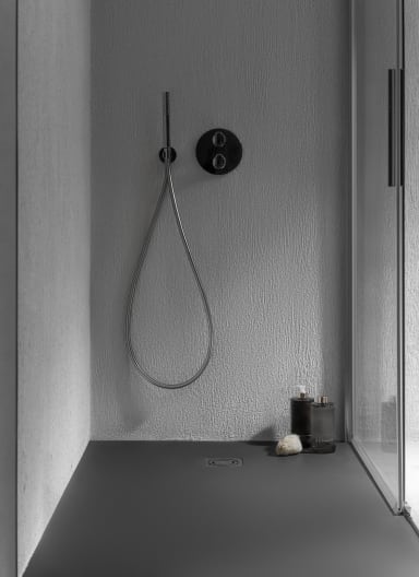 Roca - Plato de ducha Terran extraplano de STONEX® Pizarra - BricoandPool