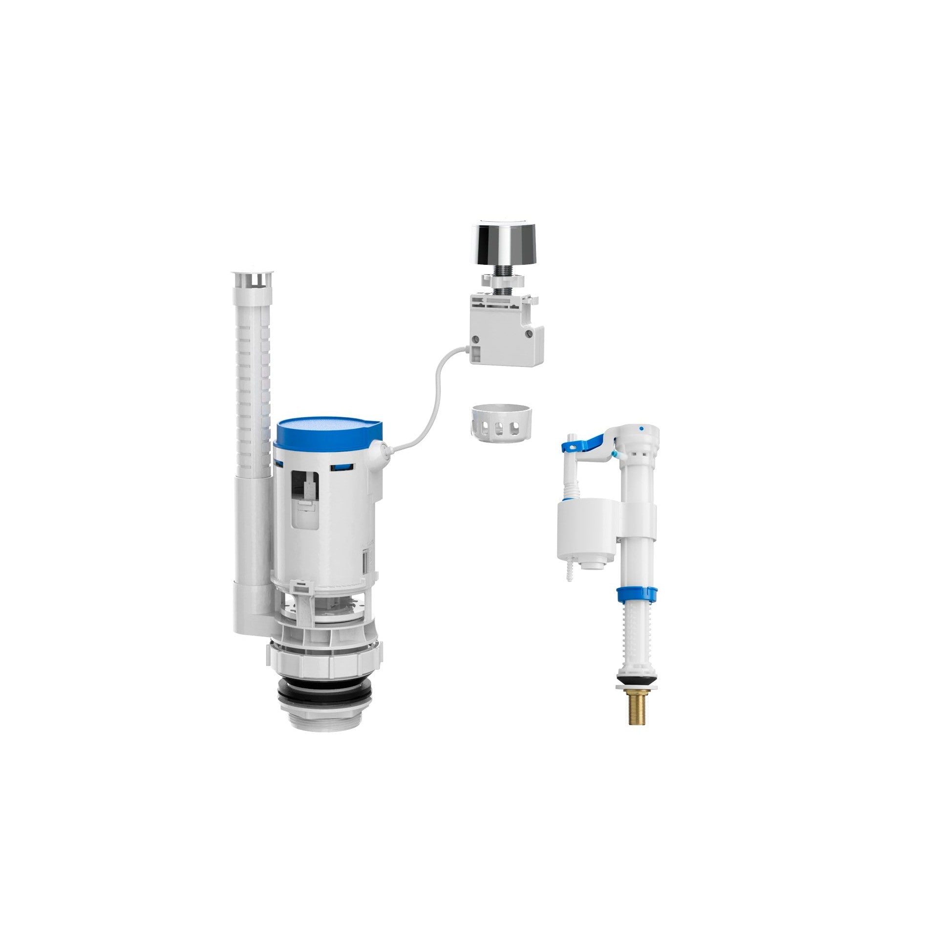 Roca - PLUS - Juego completo de mecanismo de alimentación inferior y mecanismo de doble descarga. Compacto. (A822505800) - BricoandPool