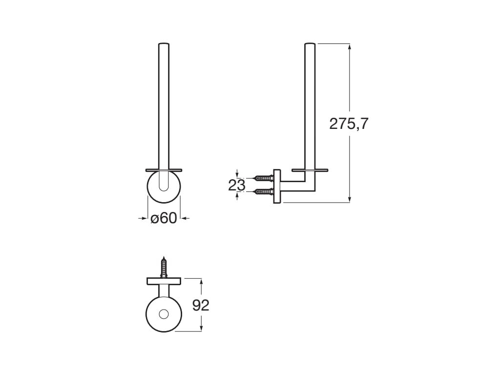Roca - Portarrollo de reserva doble Hotels Round Cromado A817585C00 - BricoandPool