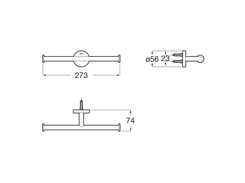 Roca - Portarrollo doble sin tapa Hotels Round Cromado A817583C00 - BricoandPool