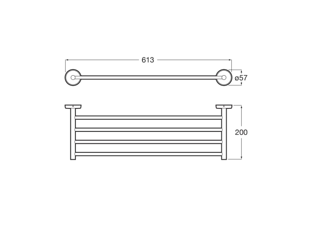 Roca - Portatoallas Twin Cromado A816707001 - BricoandPool