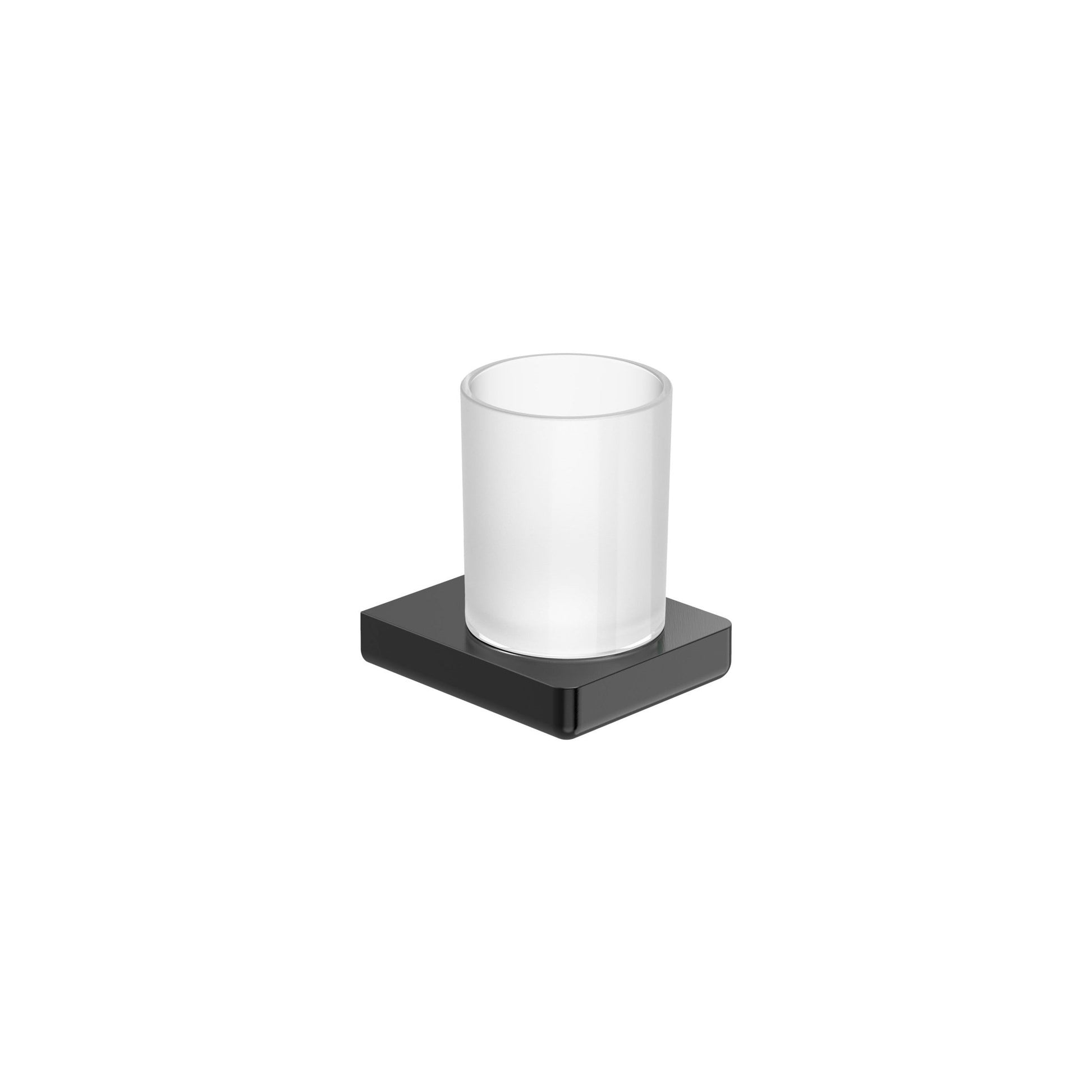 Roca - Portavaso y vaso de pared Tempo Negro Titanio Cepillado A817021NM0 - BricoandPool