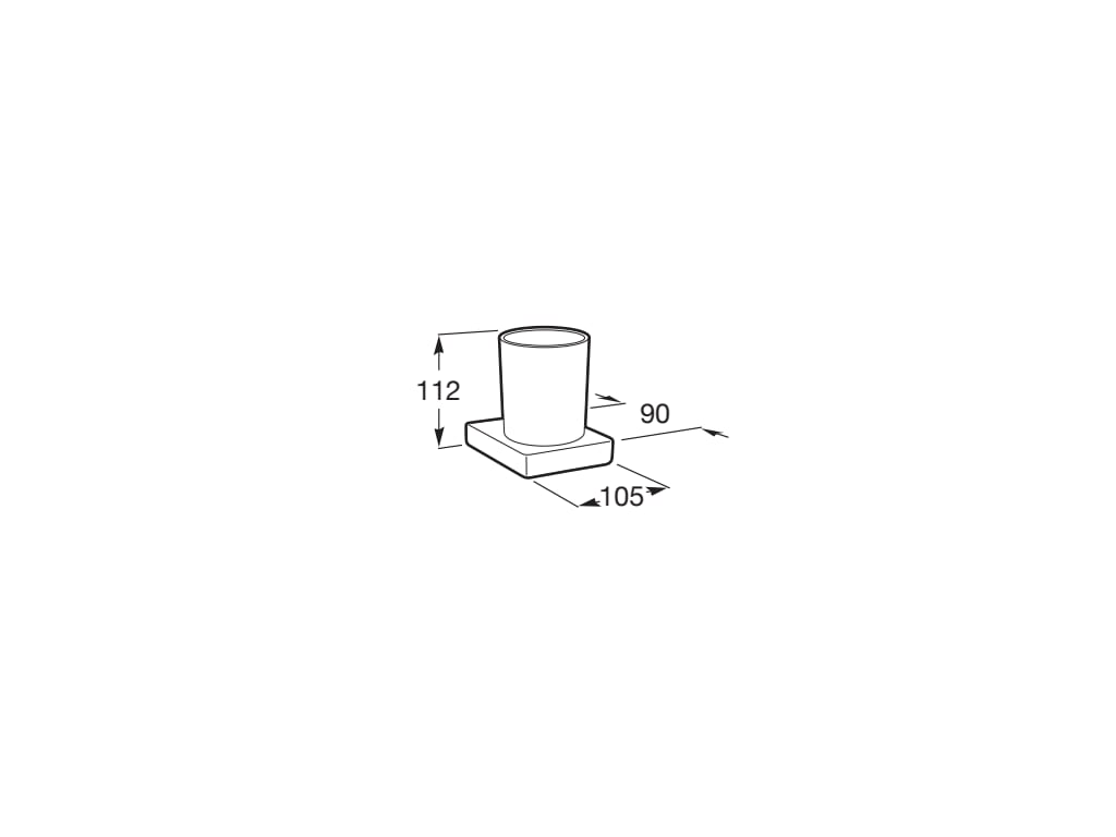 Roca - Portavaso y vaso de pared Tempo Negro Titanio Cepillado A817021NM0 - BricoandPool