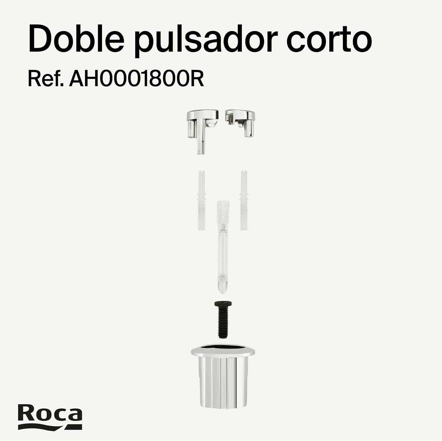 Roca - Pulsador doble para descarga D2D Inspira AH0001800R - BricoandPool