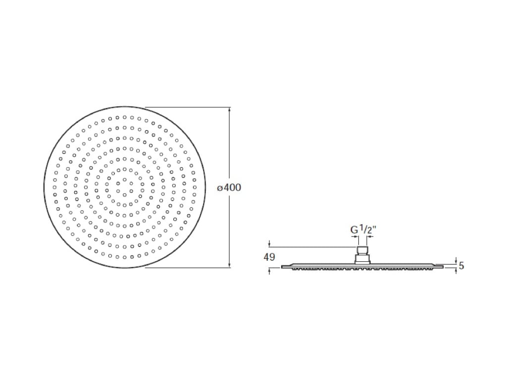 Roca - Raindream rociador circular de pared o techo orientable de acero inoxidable, acabado cromado A5B2650C00. - BricoandPool