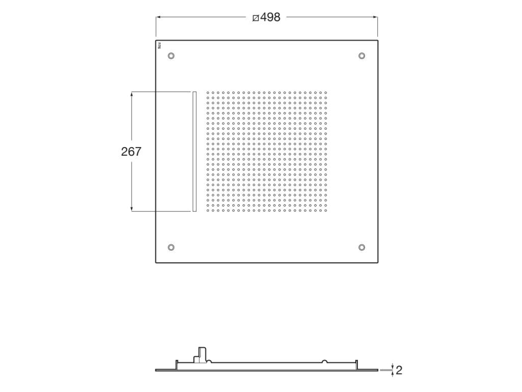 Roca - Raindream rociador de techo de acero inoxidable con 2 funciones, acabado oro cepillado A5B124AVA0. - BricoandPool