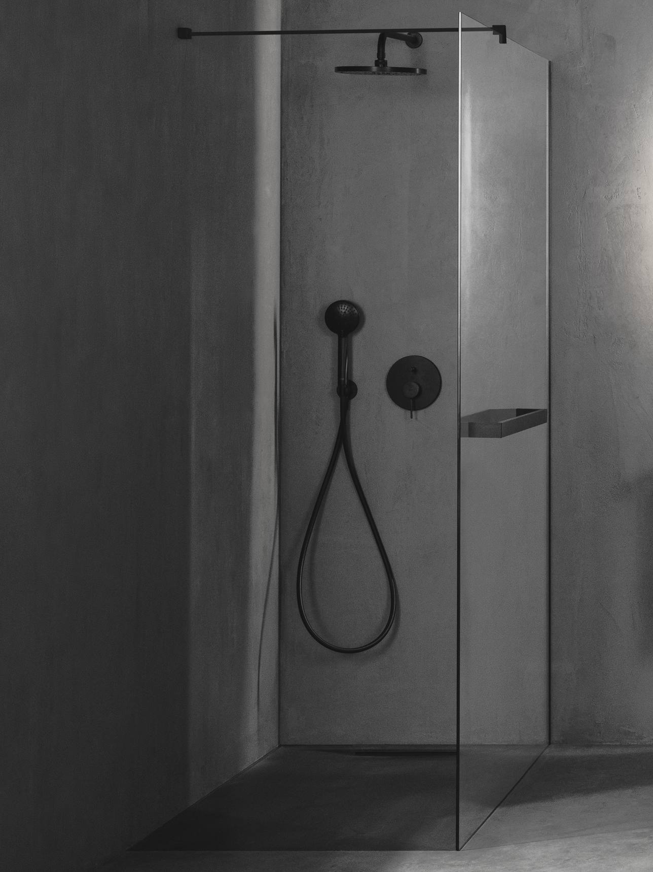 Roca - Rainsense rociador circular de pared o techo orientable de ABS, acabado negro mate A5B2250NB0. - BricoandPool