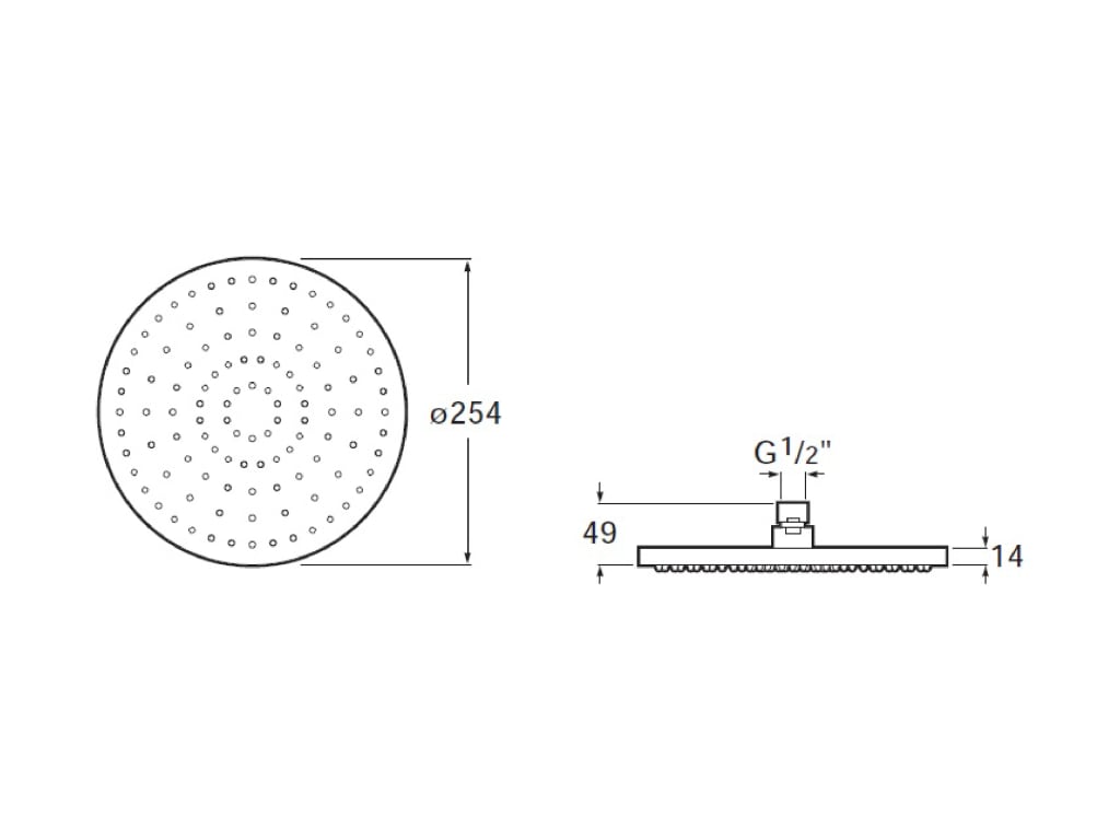 Roca - Rainsense rociador circular de pared o techo orientable de ABS, acabado negro mate A5B2250NB0. - BricoandPool