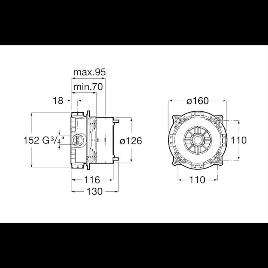 Roca - Rocabox Universal A525869403 - BricoandPool