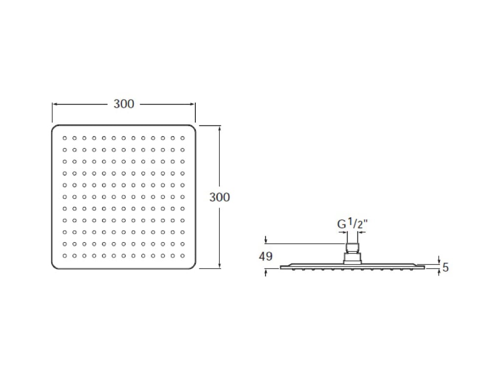 Roca - Rociador de pared Raindream - BricoandPool
