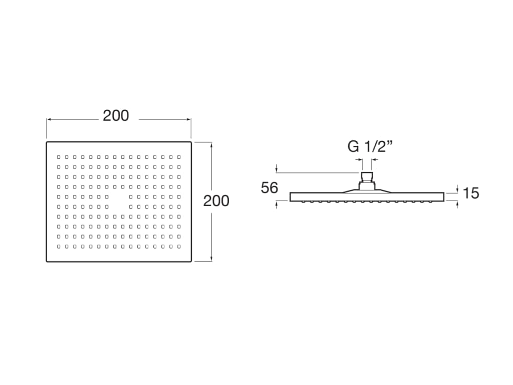 Roca - Rociador de pared Rainsense 200 - BricoandPool