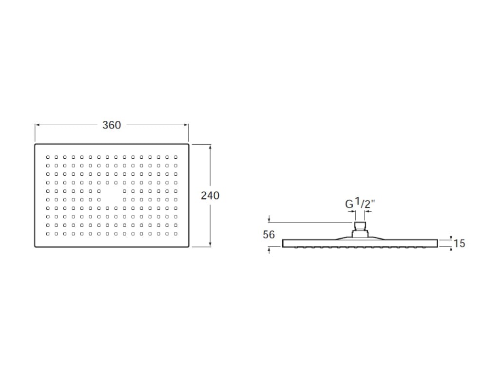 Roca - Rociador de pared Rainsense A5B3050C00 - BricoandPool