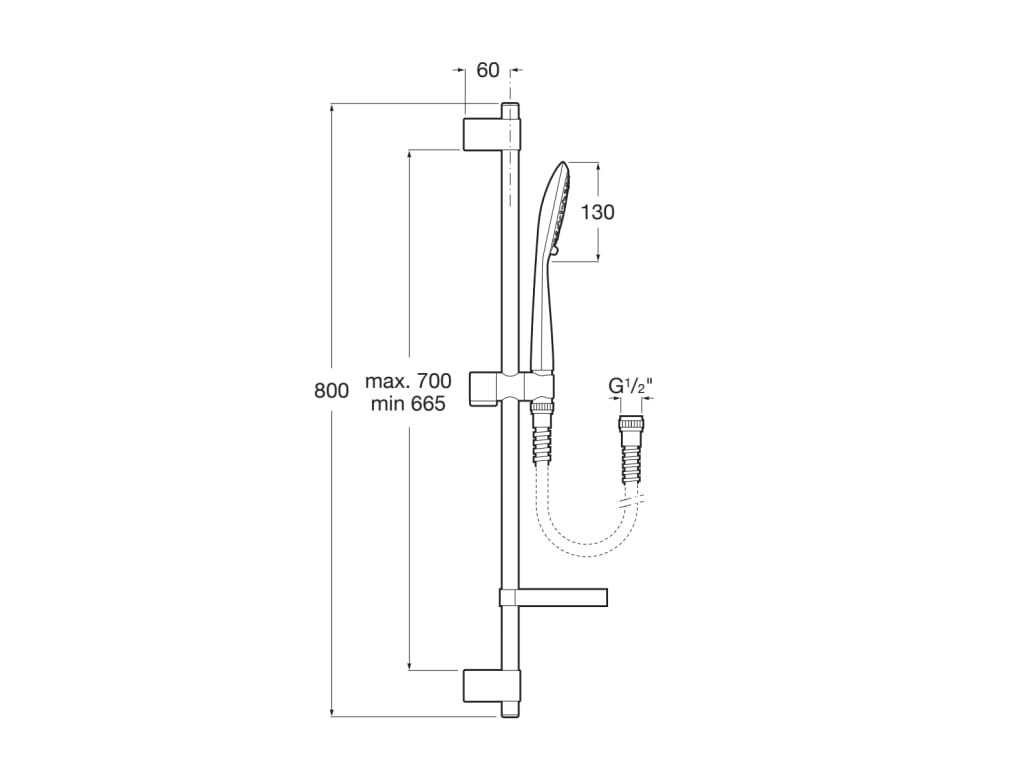 Roca - ROUND Kit ducha de mano 4 funciones y flexible Sensum A5B1407C00 - BricoandPool
